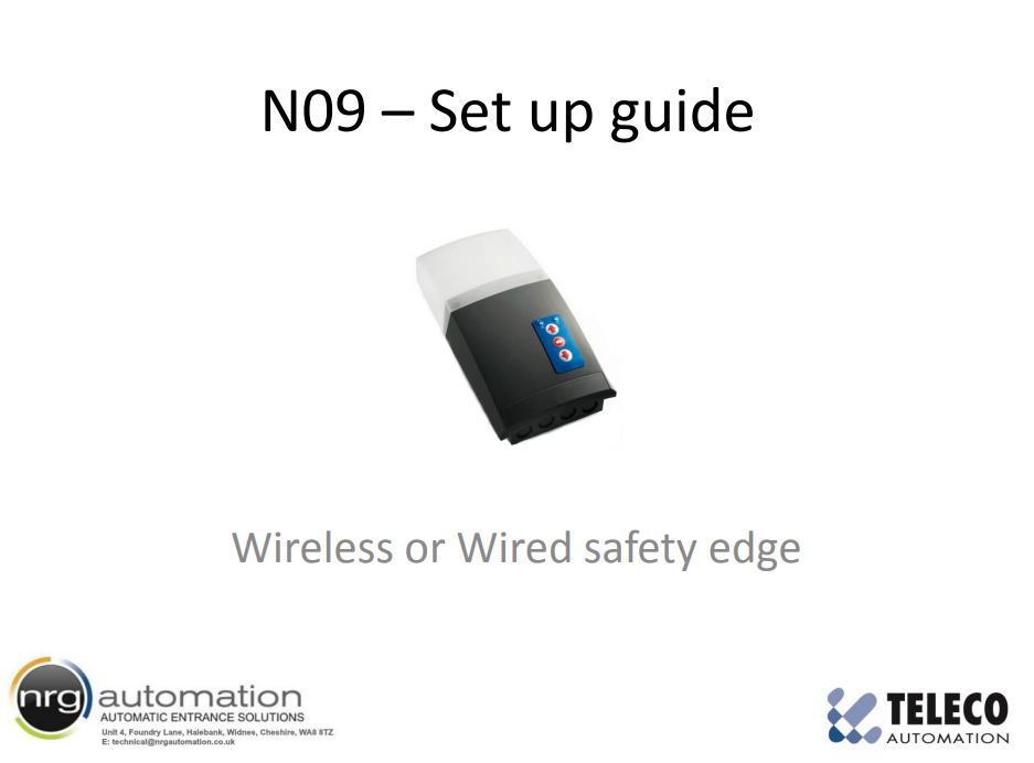 teleco garage door control board manual